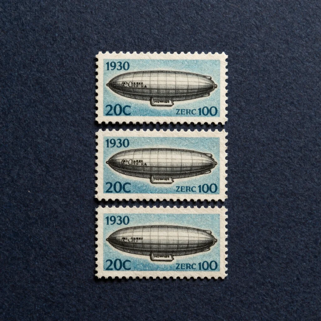 1930 Graf Zeppelin Airmail Trio Set