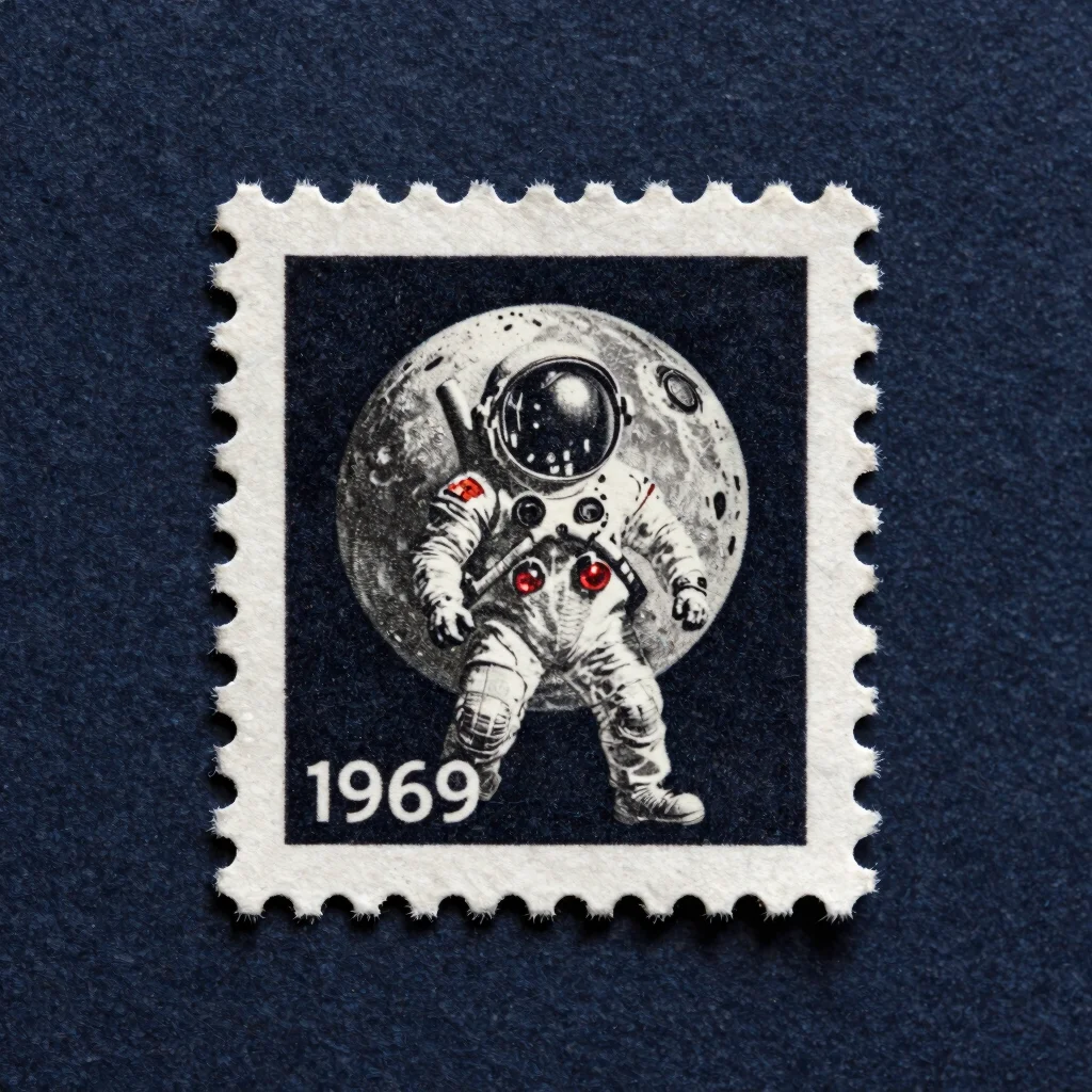 1969 Apollo 11 Moon Landing Stamp