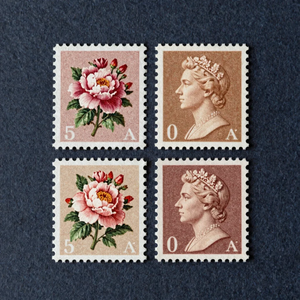 Victorian Floral Intaglio Stamp Set